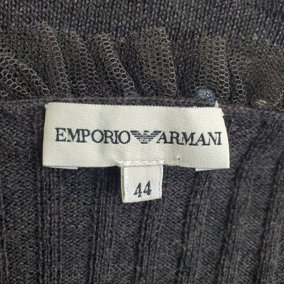 EMPORIO ARMANI Peplum Balloon Sleeve Sweater 8. - Picture 11 of 12